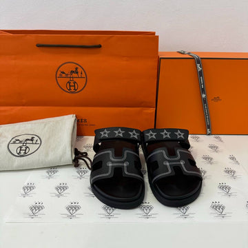 [BRAND NEW] Hermes Limited Edition Chypre Sandals in Black Size 37EU