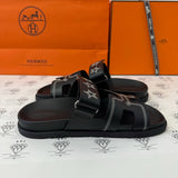 [BRAND NEW] Hermes Limited Edition Chypre Sandals in Black Size 37EU
