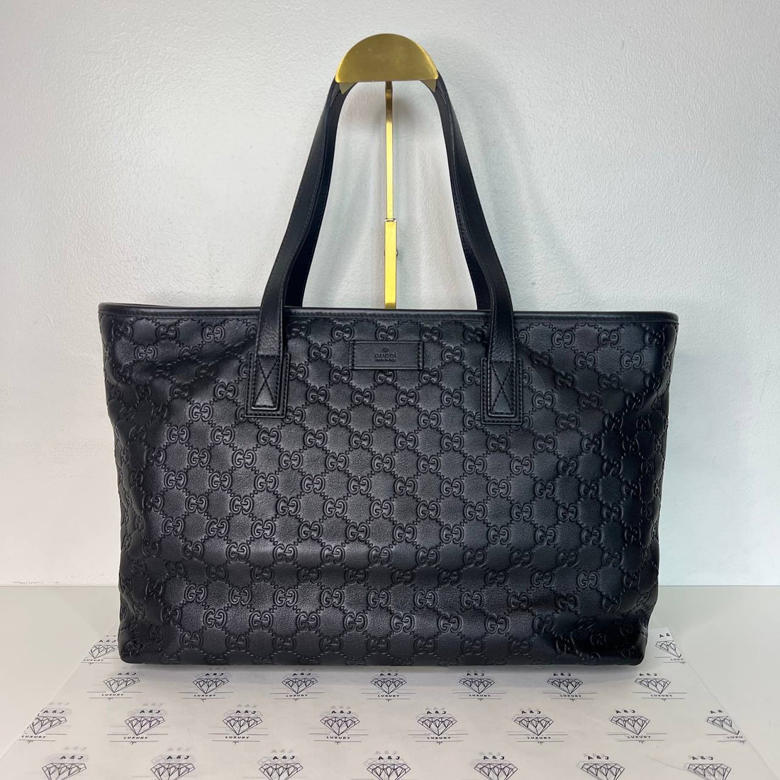[PRE LOVED] Gucci Guccissima Tote Bag in Black