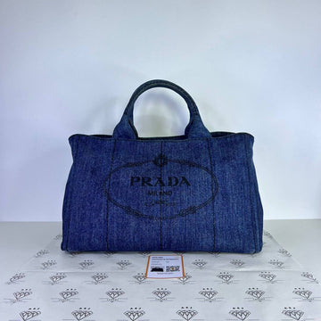 [PRE LOVED] Prada Medium Campana in Denim GHW