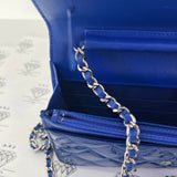 [PRE LOVED] Chanel Wallet on Chain in Blue Patent Leather SHW (Series 16)