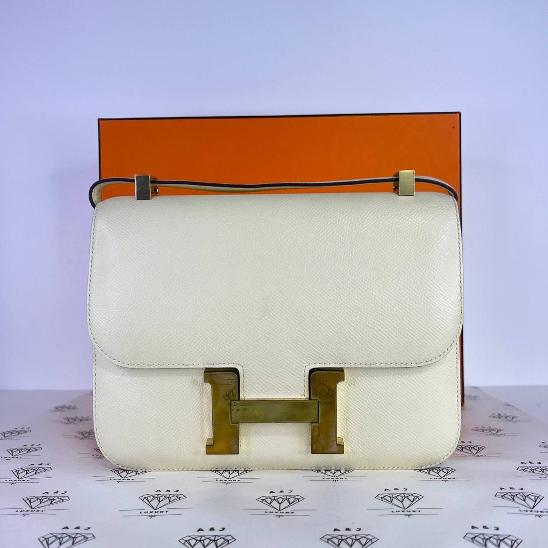 [PRE LOVED] Hermes Constance 24 with Mirror in Nata Epsom Leather RGHW (Stamp B - 2023)