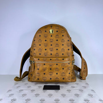 [PRE LOVED] MCM Large Visetos Stark Backpack in Brown GHW