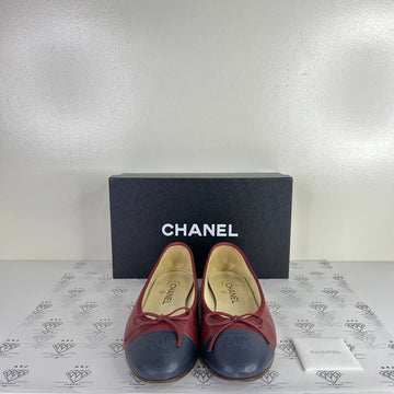[PRE LOVED] Chanel Ballerina Flats in Red/Blue Size 39EU