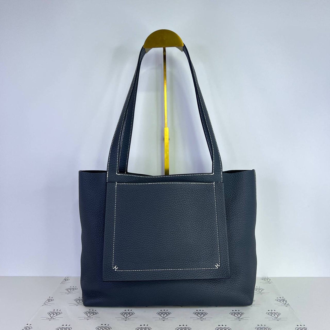 [PRE LOVED] Hermes Cabasellier 31 in Gris Misty Clemence Leather (Stamp W - 2024)