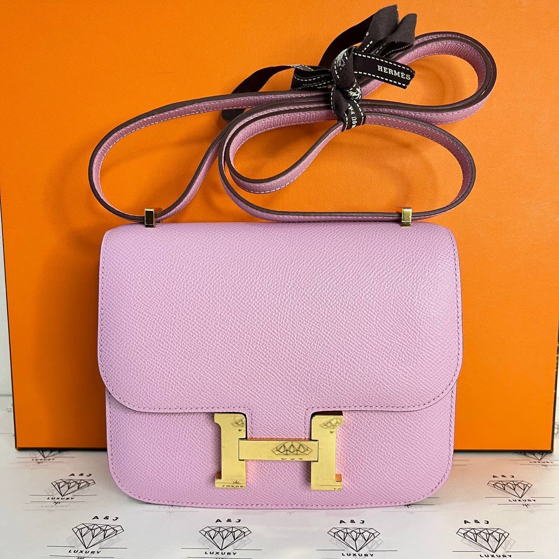 [PRE LOVED] Hermes Constance 18 in Mauve Sylvestre Epsom Leather RGHW (Stamp U - 2022)