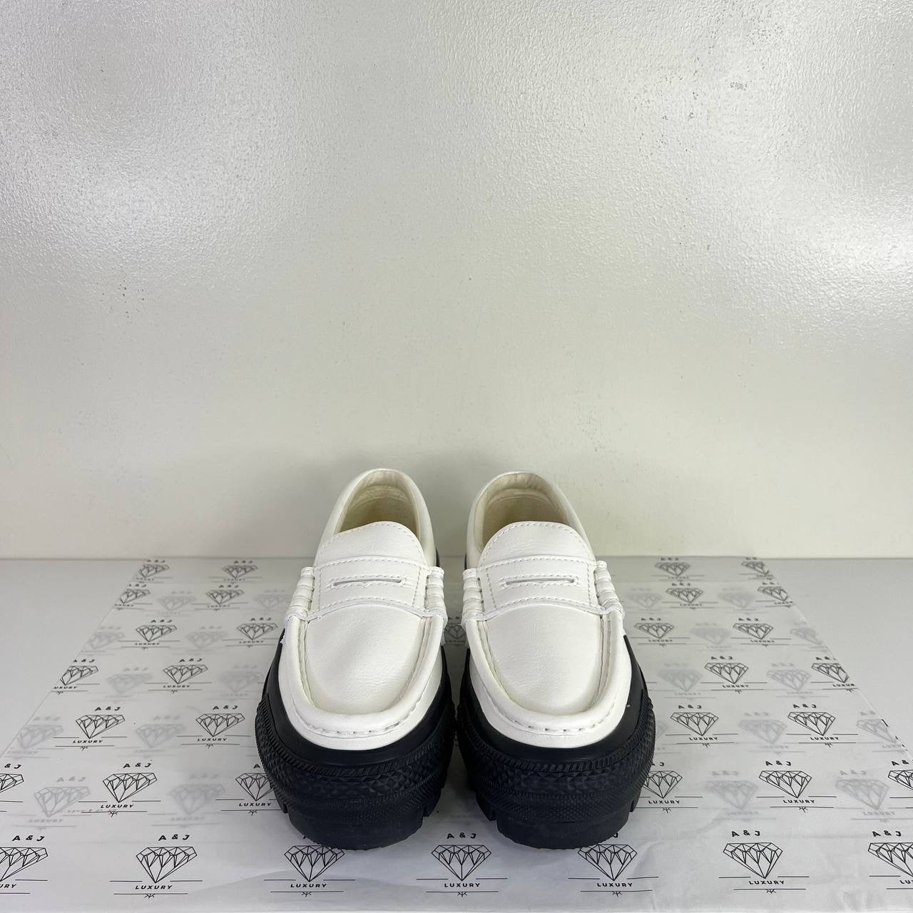 [PRE LOVED] Converse All Star Chunk Loafers in White Size 5US