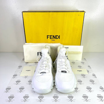[PRE LOVED] Fendi Flow Running Sneakers in White Size 7US