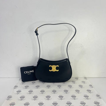 [PRE LOVED] Celine Tilly in Black Calfskin Leather GHW