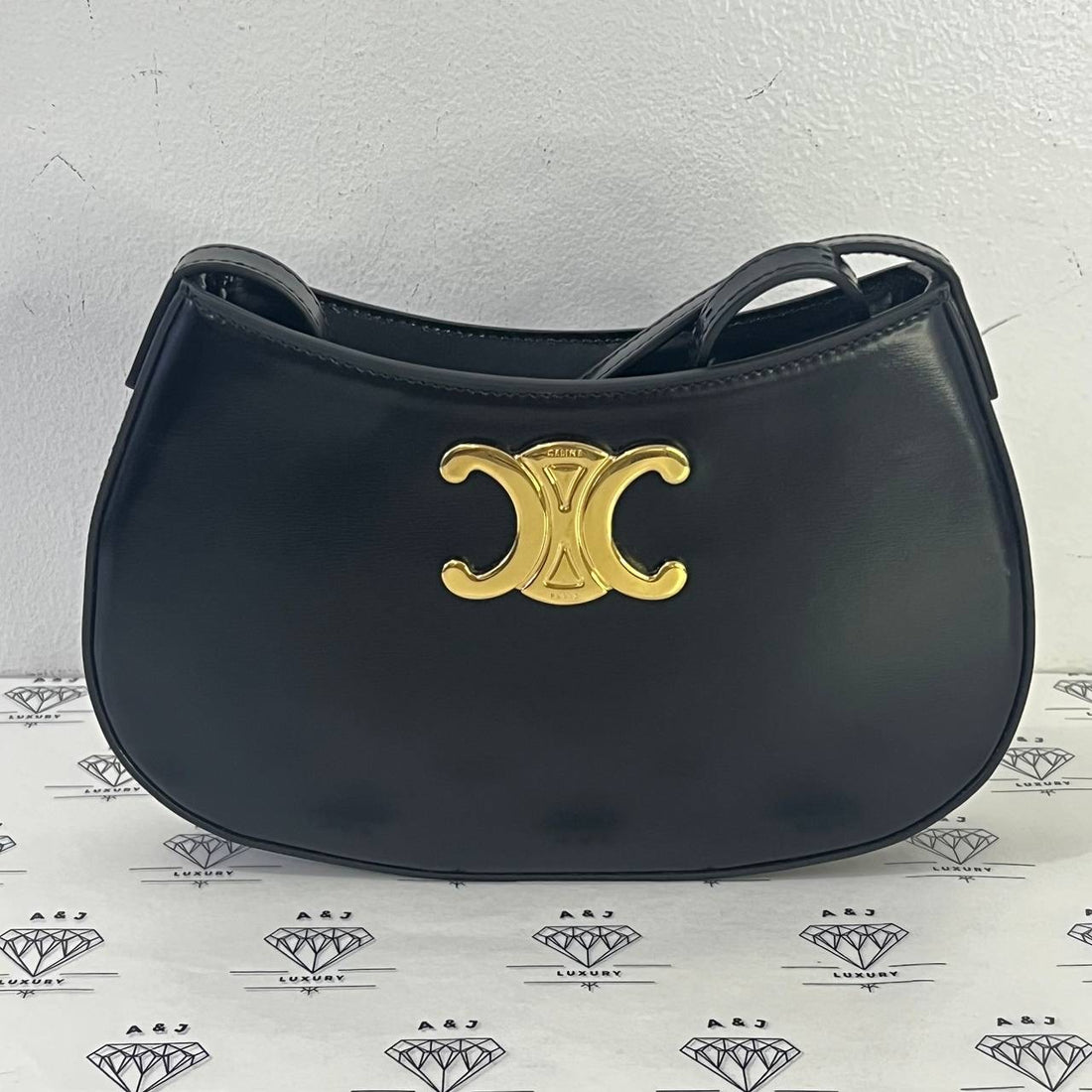 [PRE LOVED] Celine Tilly in Black Calfskin Leather GHW