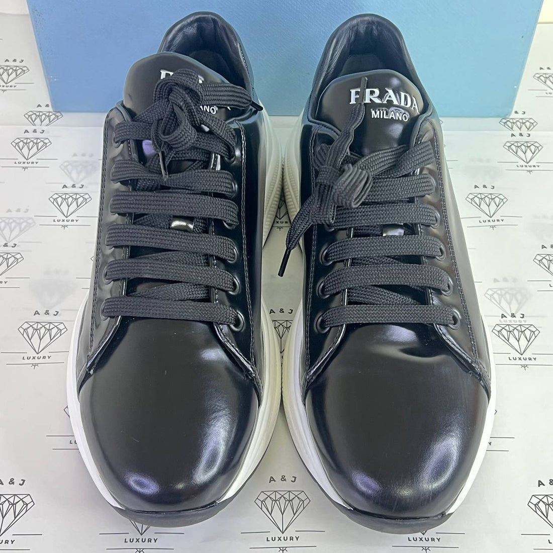 [PRE LOVED] Prada Chunky Platform Sneakers in Black Size 37.5EU