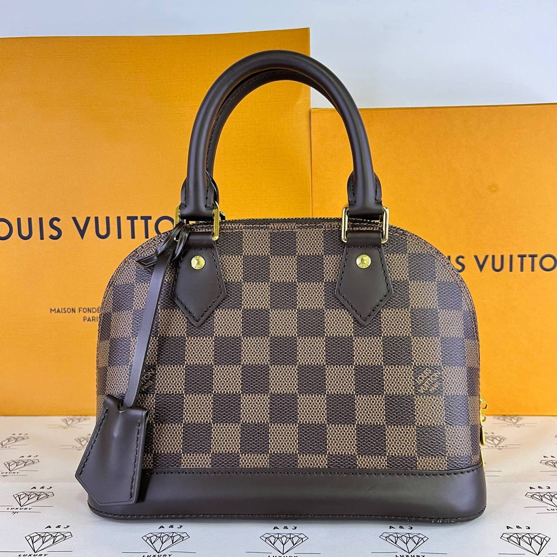 [PRE LOVED] Louis Vuitton Alma BB in Damier Ebene Canvass (microchipped)