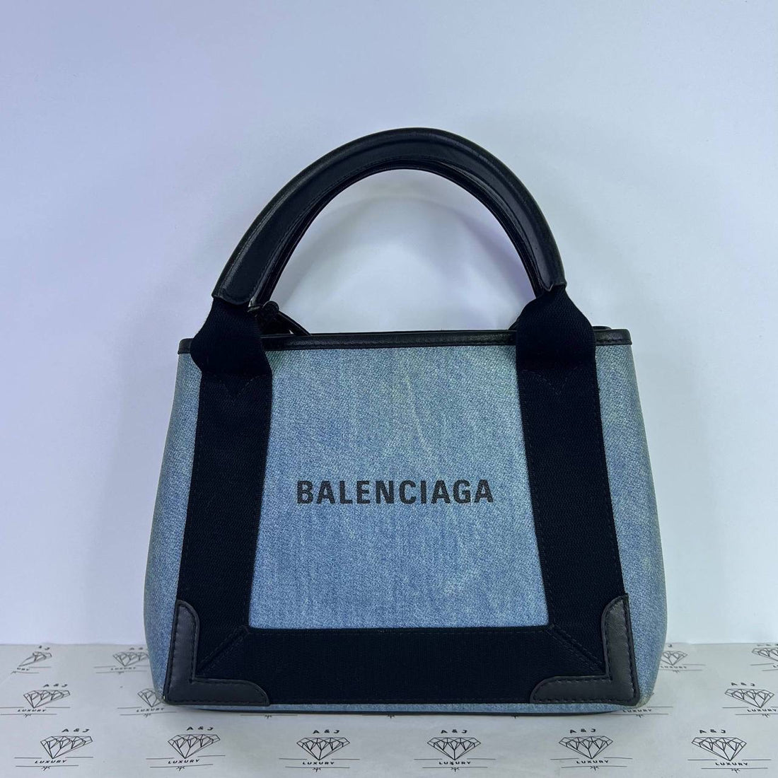 [PRE LOVED] Balenciaga Cabas XS Tote in Denim SHW