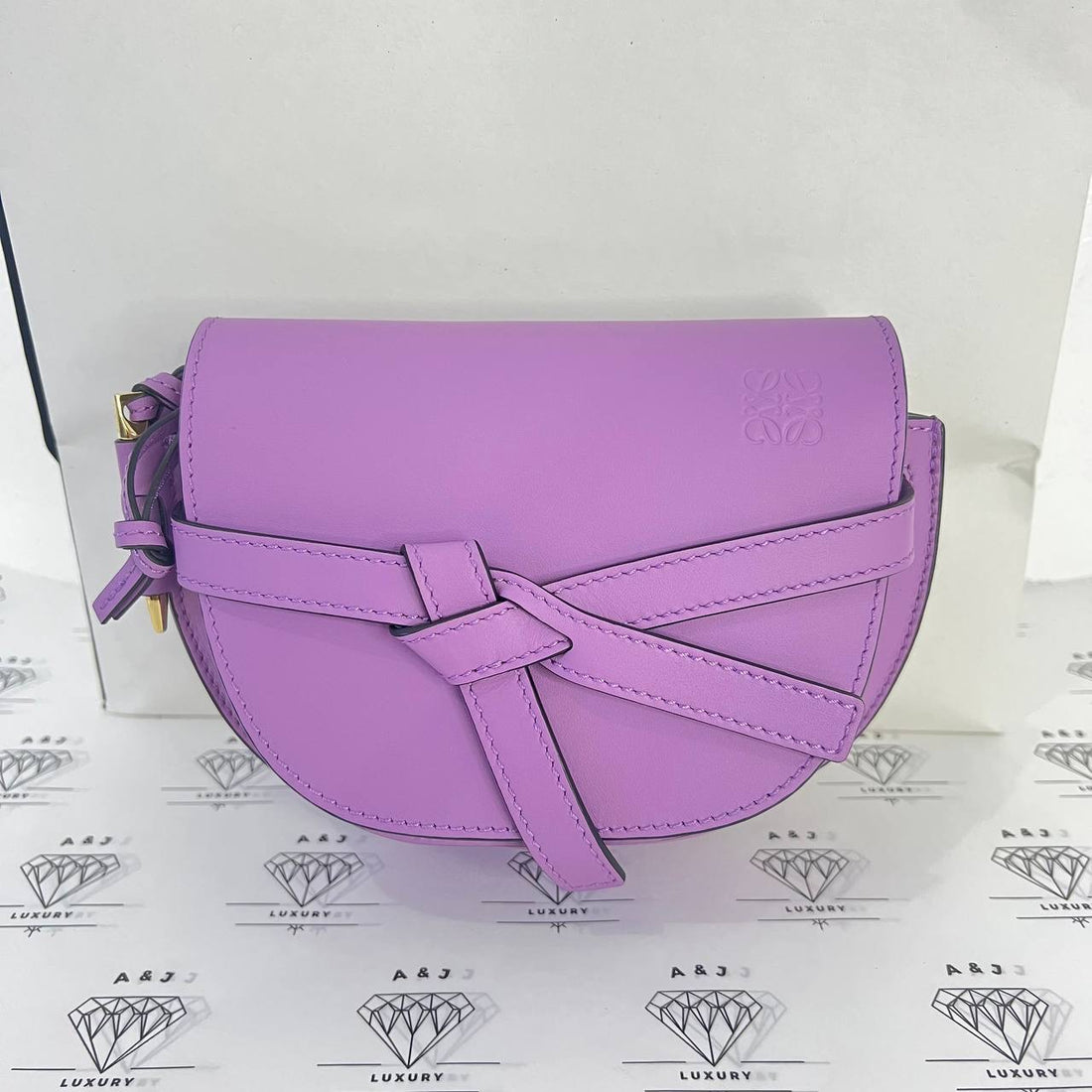 [PRE LOVED] Loewe Mini Gate in Purple GHW