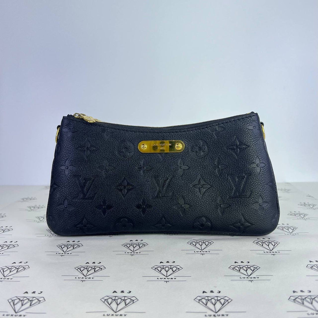 [PRE LOVED] Louis Vuitton Liv Pochette in Black Empreinte Leather GHW (microchipped)