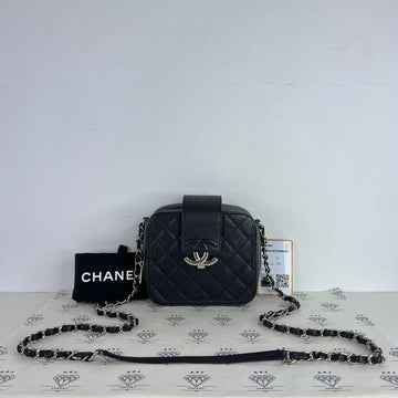 [PRE LOVED] Chanel Mini CC Box Bag in Black Calfskin Leather SHW (Series 25)