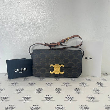 [PRE LOVED] Celine Claude Triomphe in Tan Canvass GHW