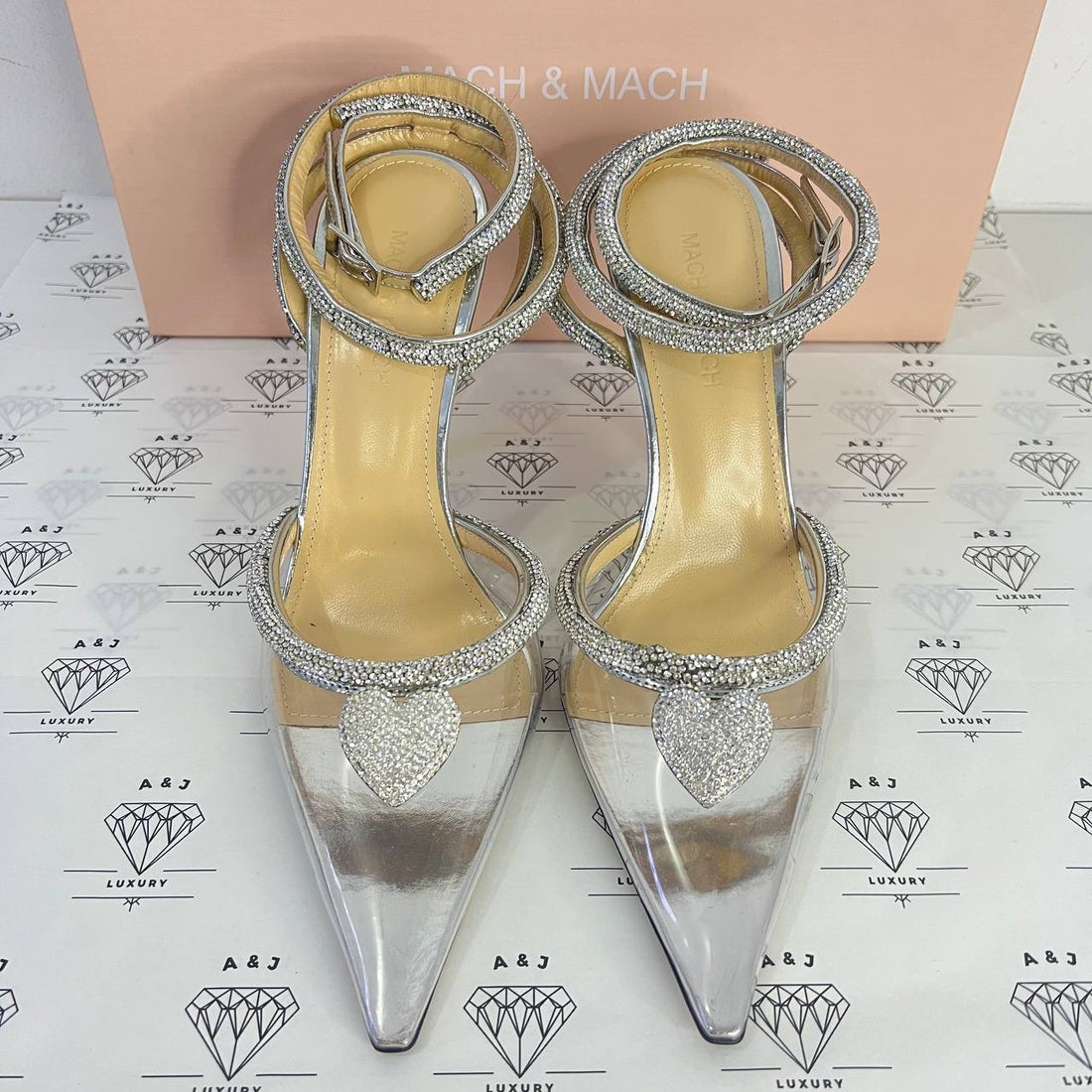 [PRE LOVED] Mach & Mach Georgia Heels with Heart in Size 37.5EU