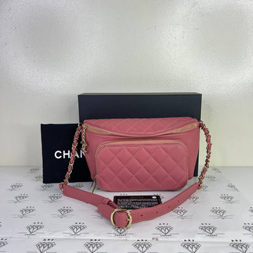 [PRE LOVED] Chanel Business Affinity Waistbag in Pink Caviar Leather GHW (Series 28)