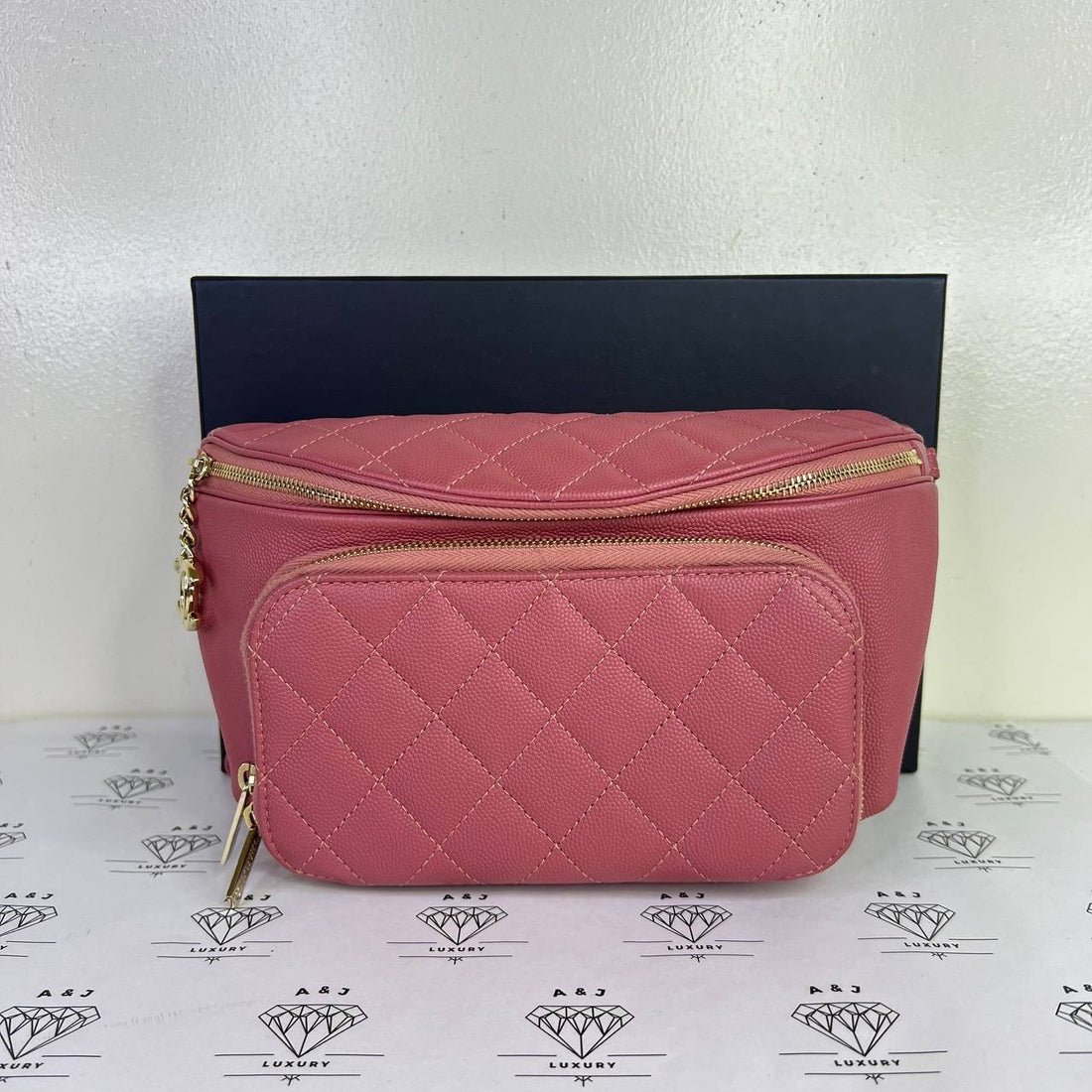 [PRE LOVED] Chanel Business Affinity Waistbag in Pink Caviar Leather GHW (Series 28)