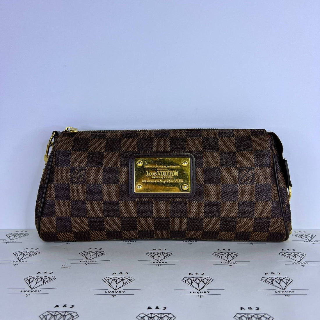 [PRE LOVED] Louis Vuitton Eva Clutch in Damier Ebene Canvass (MB5106)
