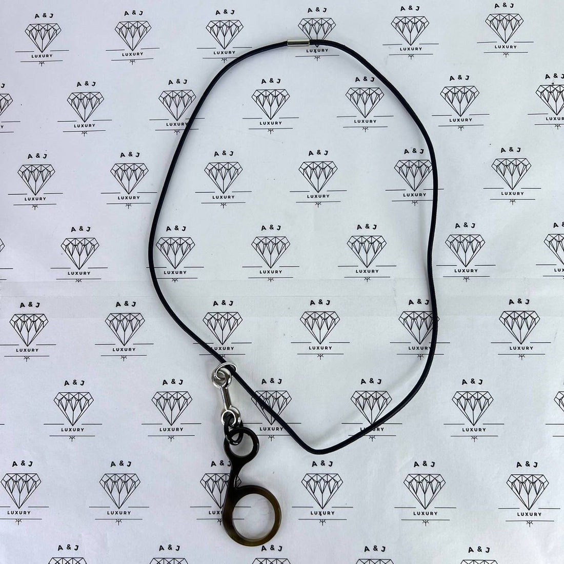 [BRAND NEW] Hermes Horn Necklace in Black