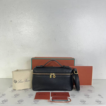 [PRE LOVED] Loro Piana L19 Extra Pocket in Black Grained Calfskin Leather GHW