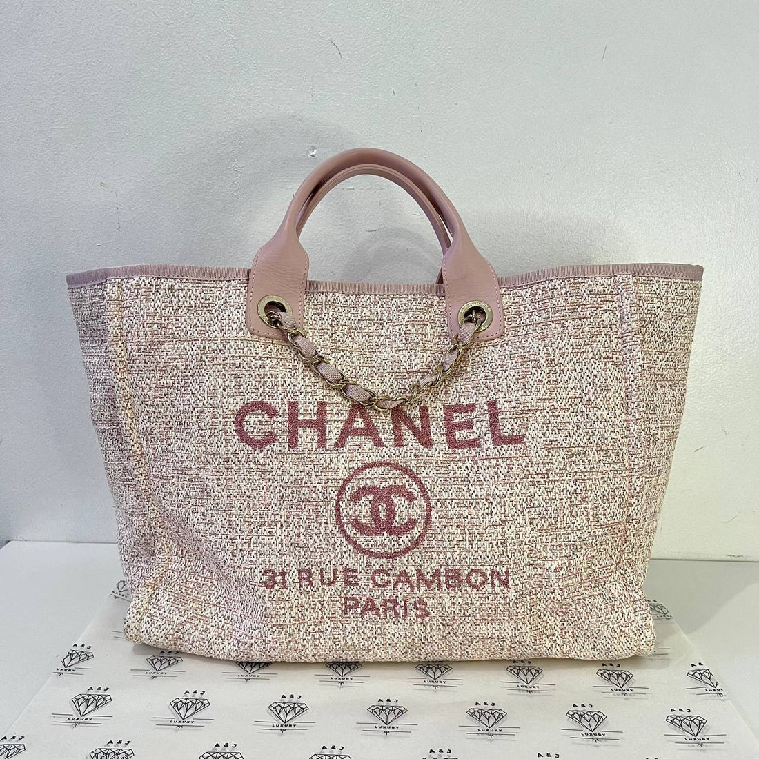 [PRE LOVED] Chanel Deauville in Pink Tweed GHW (Series 27)