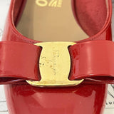 [PRE LOVED] Salvatore Ferragamo Vara 1 Flats in Red Patent Leather Size 35.5EU
