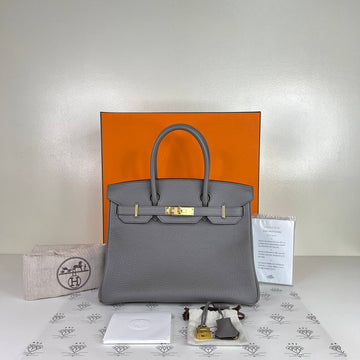 [PRE LOVED] Hermes Birkin 30 Retourne in Etain Togo Leather GHW (Stamp B - 2023)