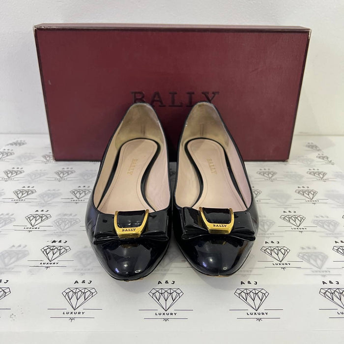 [PRE LOVED] Bally Billian 00 in Black Calf Patent Leather Size 35.5EU