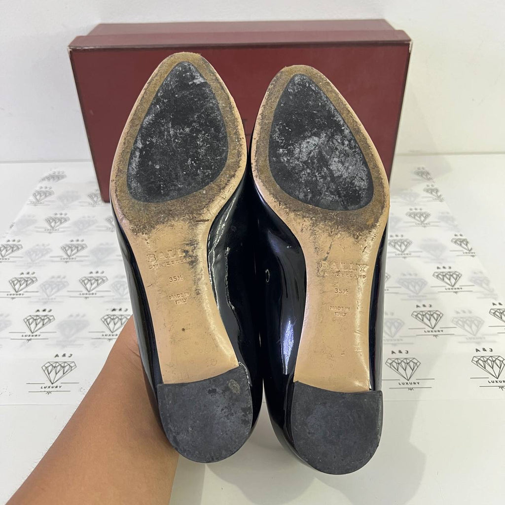 [PRE LOVED] Bally Billian 00 in Black Calf Patent Leather Size 35.5EU