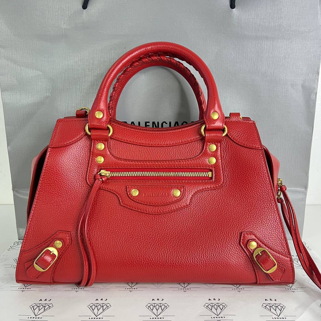 [PRE LOVED] Balenciaga Neo Small City in Red GHW