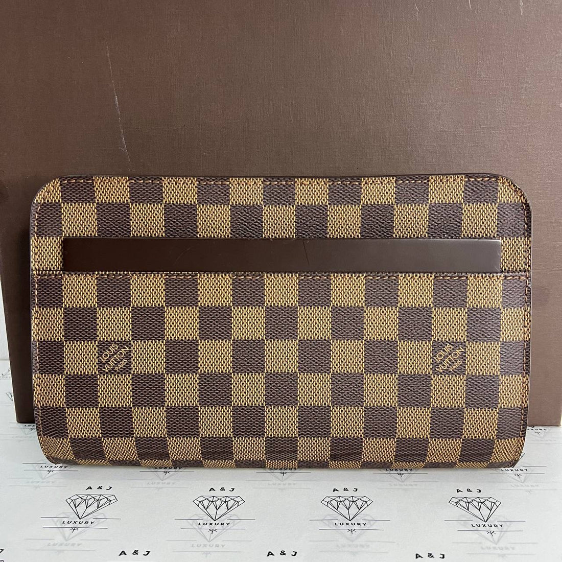 [PRE LOVED] Louis Vuitton Saint Louis Pochette in Damier Ebene Canvass (SN3048)