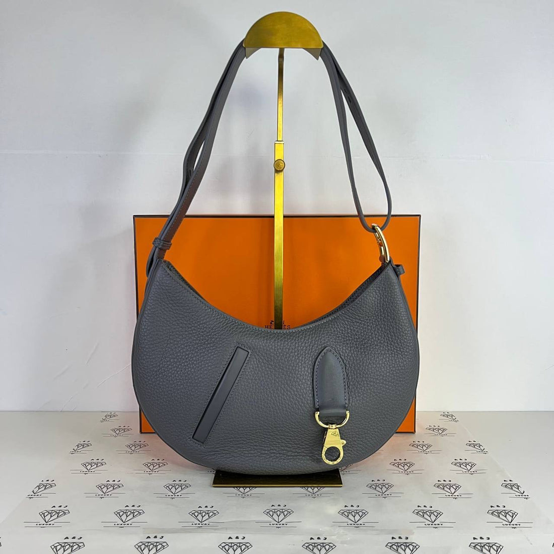 [PRE LOVED] Hermes P'tit Arcon in Gris Misty Clemence Leather GHW (Stamp W - 2024)