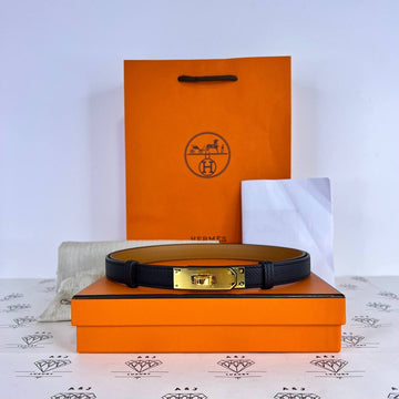 [BRAND NEW] Hermes Kelly Belt in Black GHW (Stamp G - 2026)