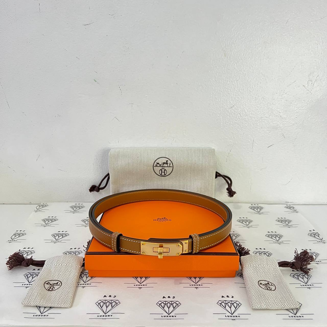 [PRE LOVED] Hermes Kelly Belt in Gold RGWH (Stamp Z - 2021)