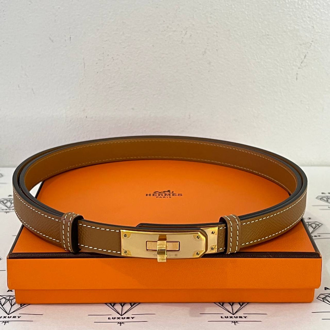 [PRE LOVED] Hermes Kelly Belt in Gold RGWH (Stamp Z - 2021)