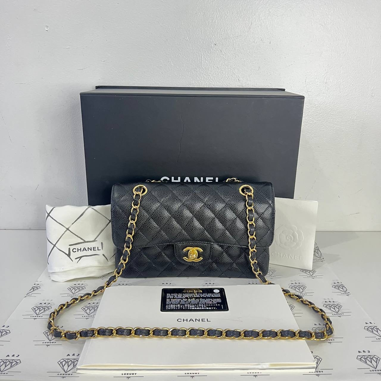 [PRE LOVED] Chanel Small Classic Double Flap in Black Caviar GHW (Series 29)