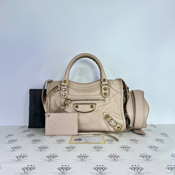 [PRE LOVED] Balenciaga Mini City Metallic Edge in Light Pink GHW
