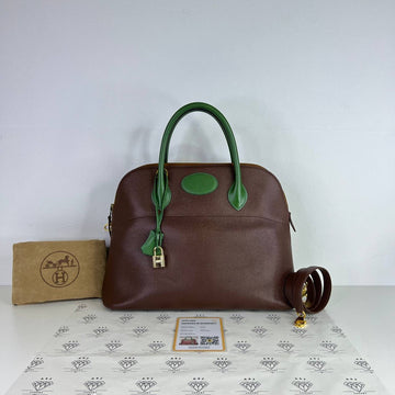 [PRE LOVED] Hermes Bolide 35 in Ebene/Bamboo Epsom Leather GHW (Stamp Circle V - 1992)