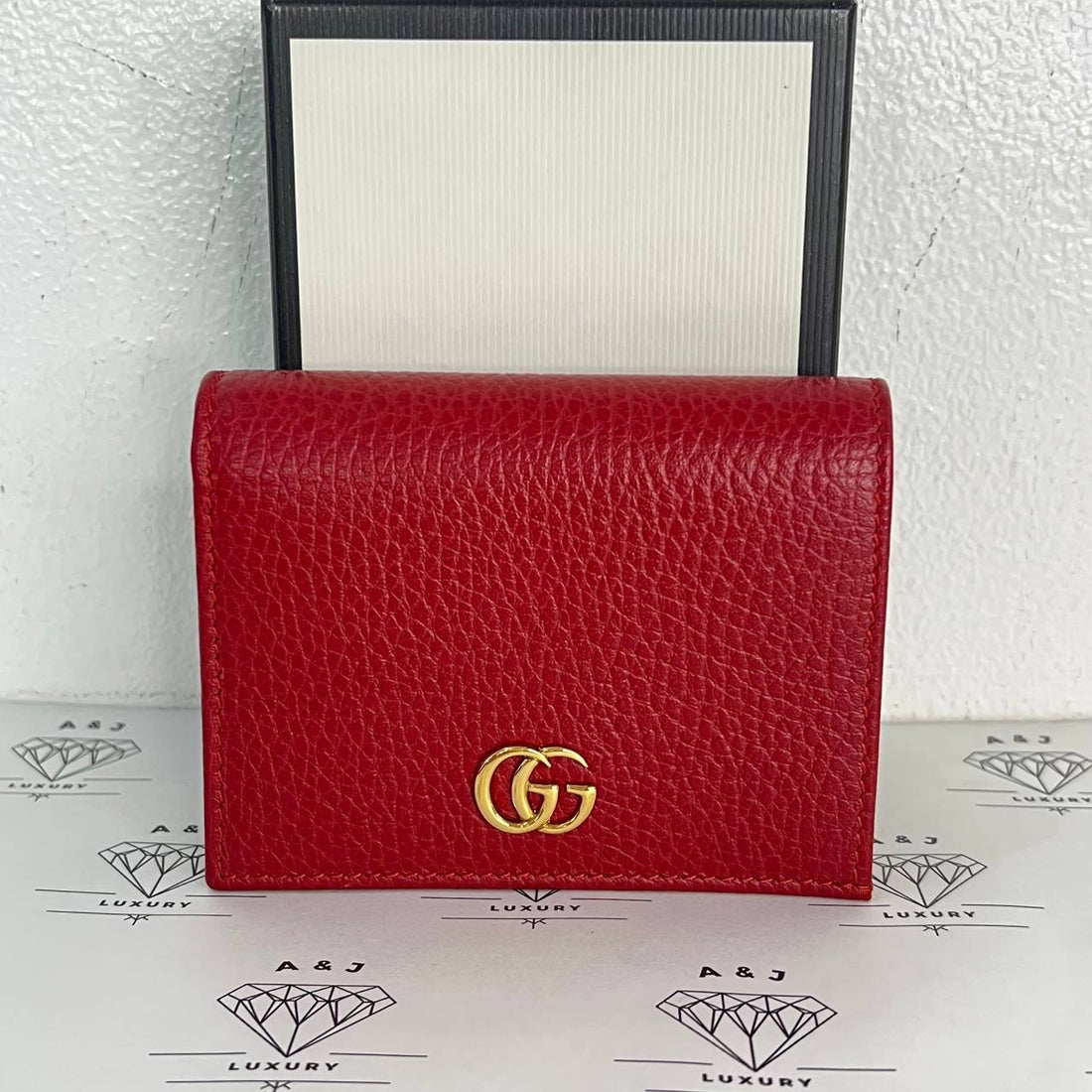 [PRE LOVED] Gucci Marmont Bifold Wallet in Red GHW