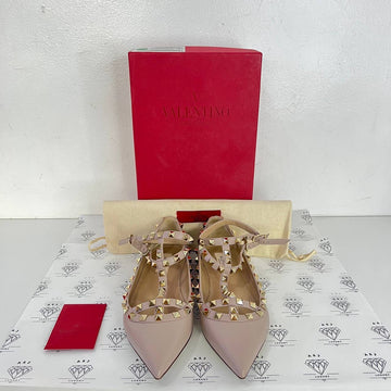 [PRE LOVED] Valentino Rockstud Flats in Poudre Size 38EU