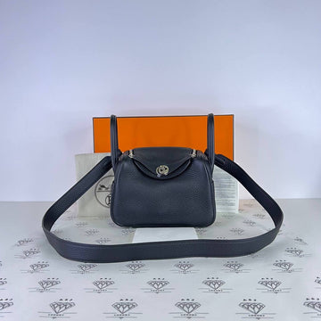 [PRE LOVED] Hermes Mini Lindy II in Black Clemence Leather PHW (Stamp K - 2025)