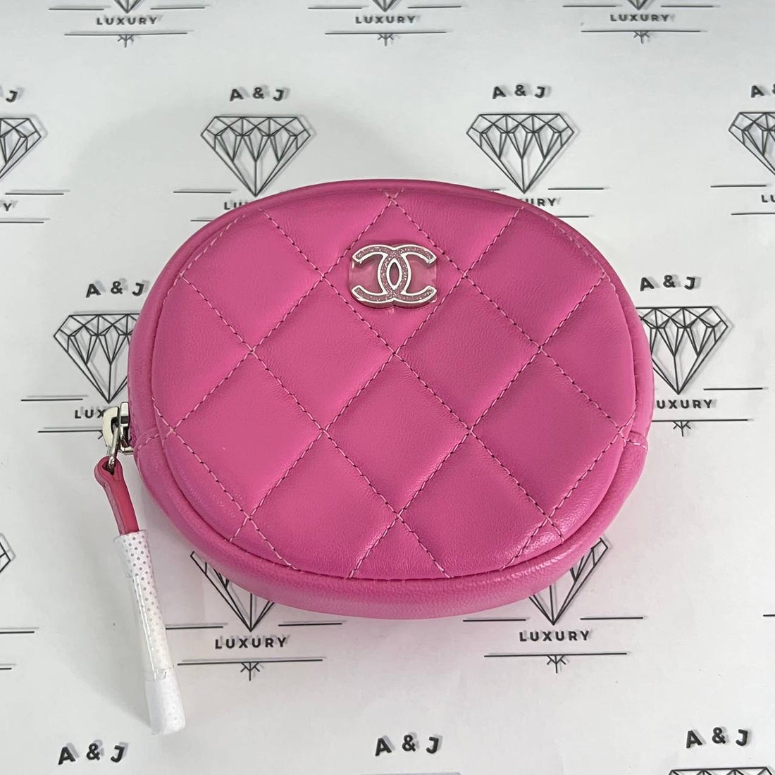 [PRE LOVED] Chanel Round Coin Purse in Pink Lambskin Leather SHW (Series 27)