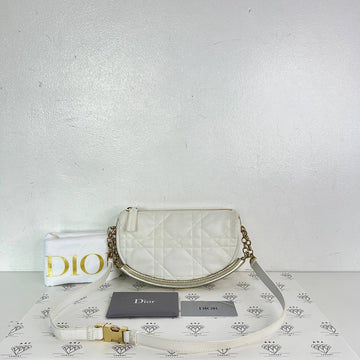[PRE LOVED] Christian Dior Small Hobo Vibe in White Calfskin Leather GHW (2021)