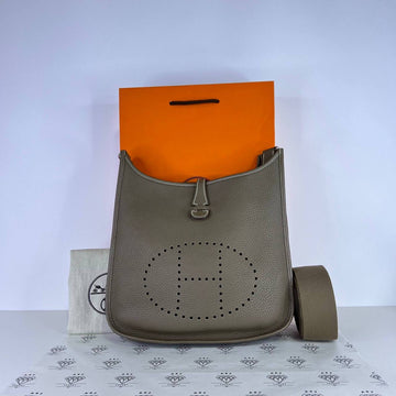 [PRE LOVED] Hermes Evelyne PM III 29 in Etoupe Clemence Leather PHW (Stamp A - 2017)