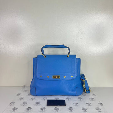 [PRE LOVED] MCM First Lady Top Handle in Blue GHW