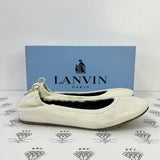 [PRE LOVED] Lanvin Ballerina Flats in White Size 38