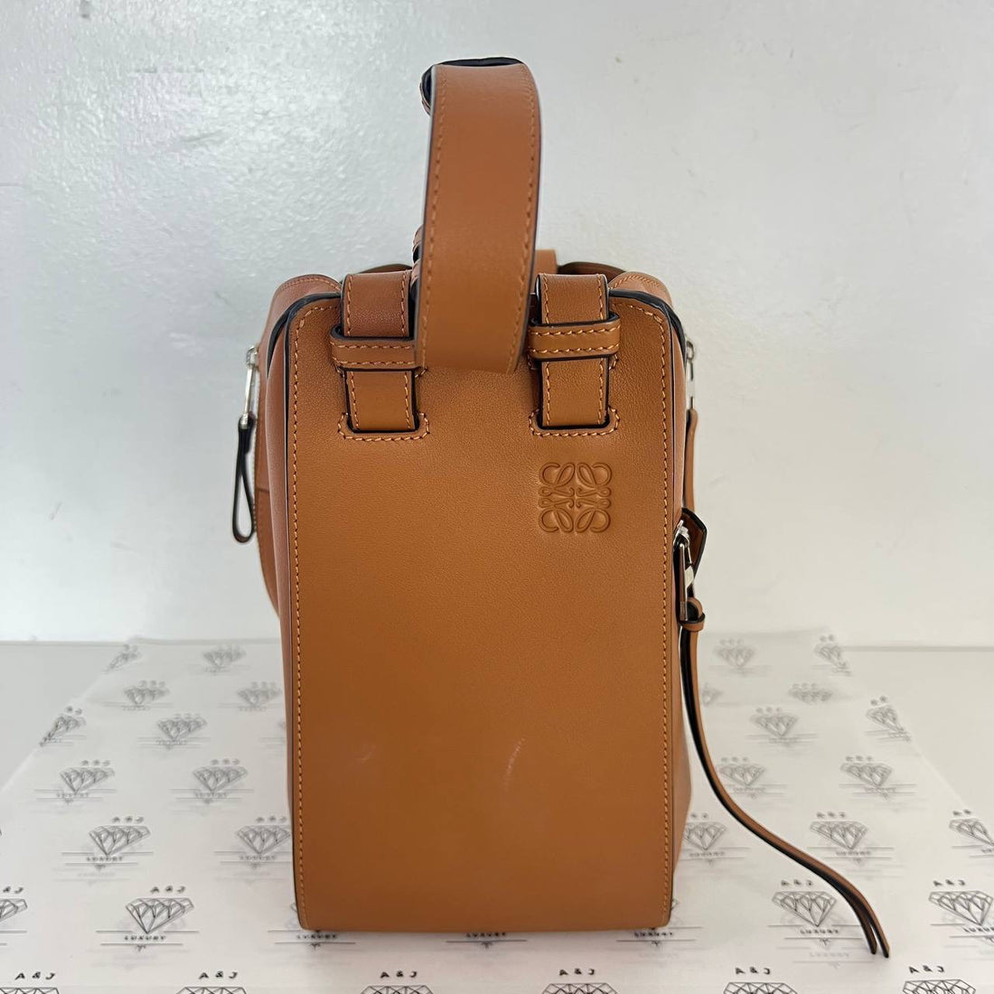 [PRE LOVED] Loewe Small Hammock in Tan Calfskin Leather SHW